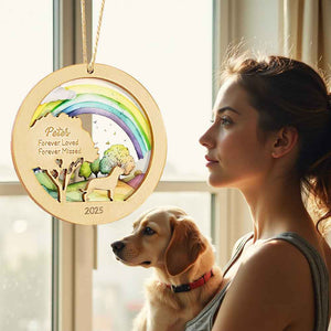 Personalized Rainbow Bridge Pet Ornament Memorial Pet Loss Gift for Pet Lovers