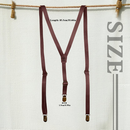 Vintage-inspired personalised suspenders with engraved name — elegant accessory for groomsmen and formal events