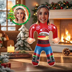 Custom Face Reindeer Christmas Jumpe Blow Up Dolls Funny Inflatable Balloon Custom Air Doll for Party Favors Christmas Gifts