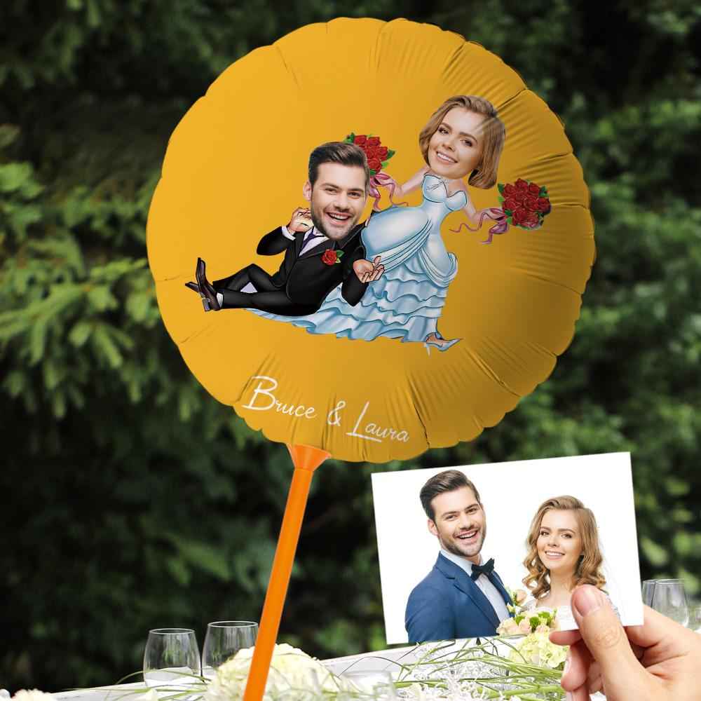 Personalized Face Balloons for Party Engagement Wedding Anniversary Decorations