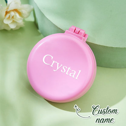 Personalised Name Engraved Mirror Comb | Macaron-Coloured Hair Brush Set | Wedding & Birthday Gift