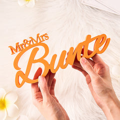 Unique Personalised 3D Printed Wedding Sign - Bespoke Family Name Plaque