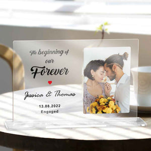 Personalized Engraved Text Acrylic Plaque Custom Photo Plaque Anniversary Gift