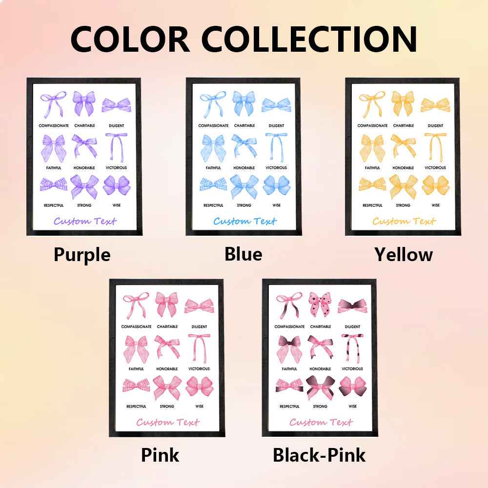 Personalized Bow Wooden Plaque with Biblical Text Birthday Gift for Her