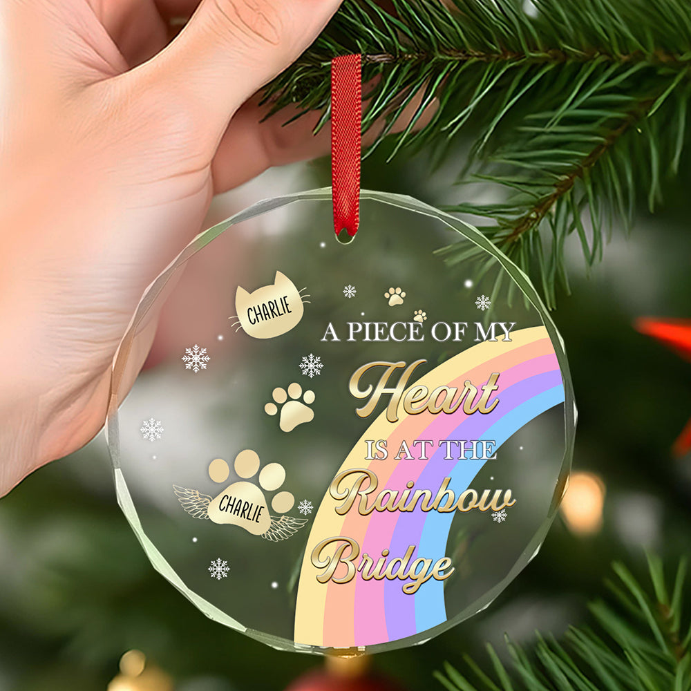 Personalised Memorial Ornament - Rainbow Bridge Sympathy Gift for Pet Lovers