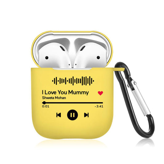 Personalised Photo AirPods Case with printed photo and engraved name for AirPods 1/2 and Pro — slim protective plastic shell with full access to charging port and pairing button