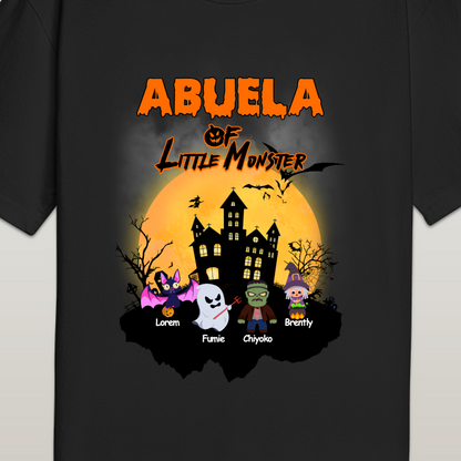 Size guide and fit overview for personalised Halloween T-shirts – available in multiple sizes for parents, contact us if you need sizing help