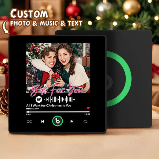 FridgeBeats 4.0 Pro — framed custom music & photo fridge magnet, Bluetooth enabled, acrylic 10cm