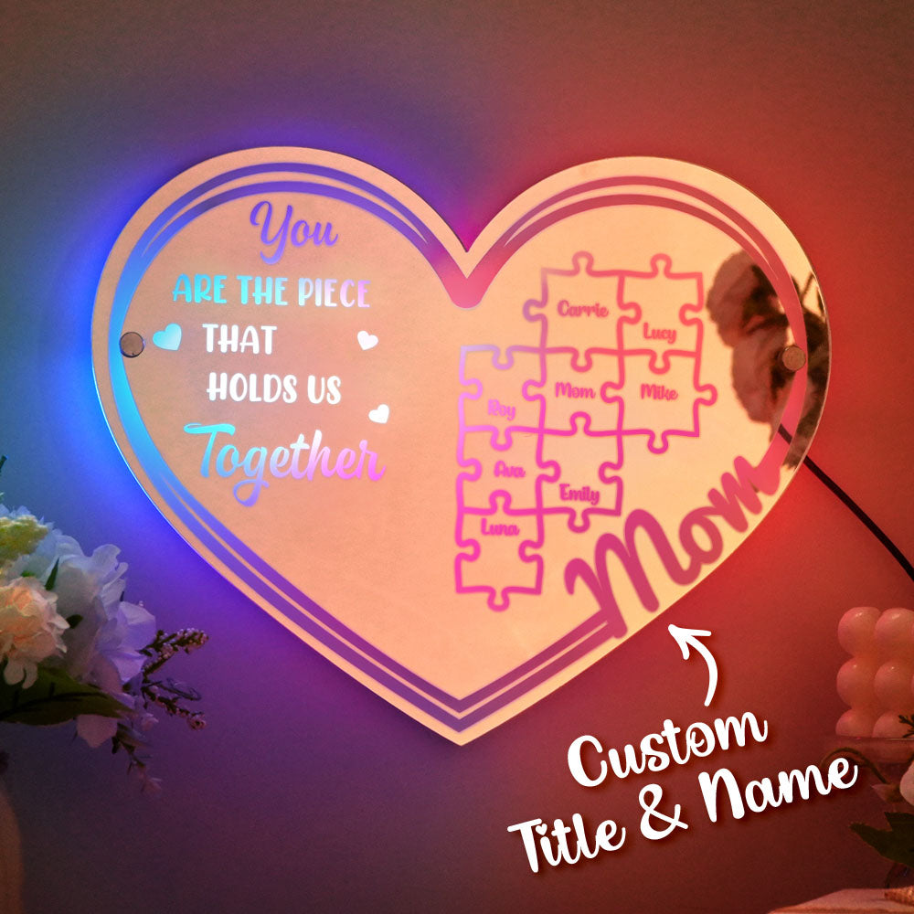 Care instructions close-up — wipe personalised mirror sign with a microfiber cloth to protect engraving