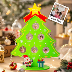 Personalised Family Name Christmas Photo Ornament - Customisable Acrylic Keepsake