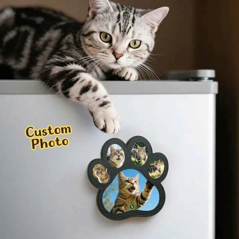 FridgeBeats Framed 4.0 Custom Music Fridge Magnet Personalized Paw Print Song Magnets That Can Play Music Anniversary Gifts Memorial Gifts