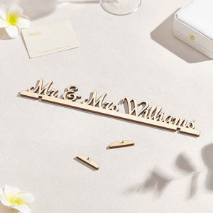 Personalized Mr and Mrs Wood Tabletop Wedding Sign Keepsake Wedding Table Decor
