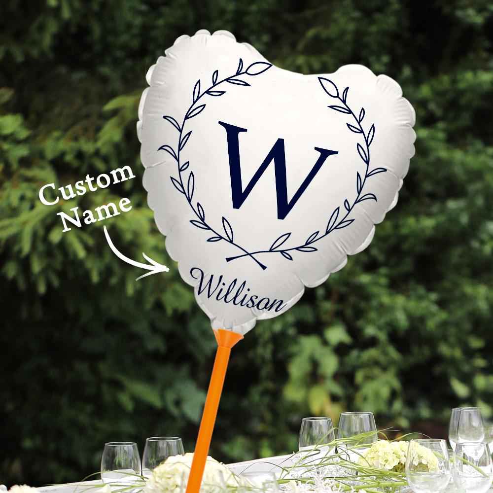 Personalized Name Floral Balloons for Engagement Wedding Anniversary Party Decoration