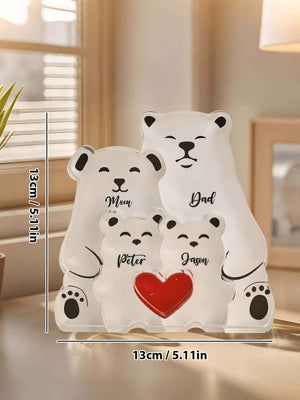 Personalized Bear Puzzle Custom Family Member Names Puzzle Gift for Mother