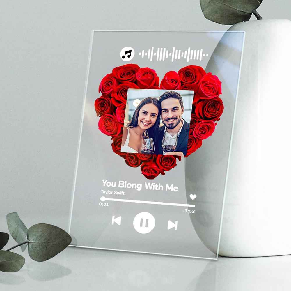 Custom Rose Plauqe  Personalized Night Light Romantic & Sentimental Birthday Gifts For Boyfriend