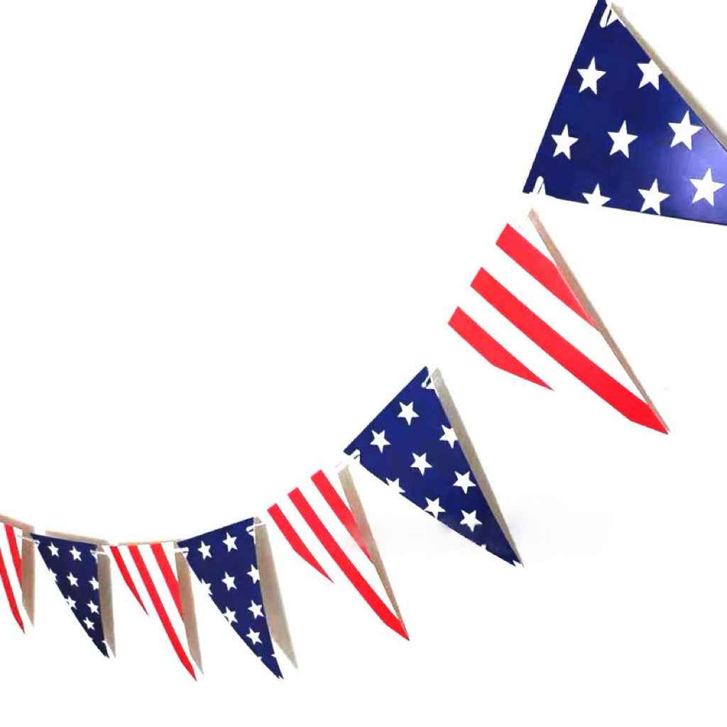 4th of July Patriotic Banner Garland – Independence Day Party Decoration