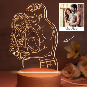Anniversary Gifts Custom 3D Photo Lamp Personalized Night Light