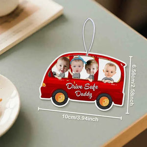 Personalized Drive Safe Car Air Freshener Custom Air Freshener Rearview Mirror Ornament Gifts for Father