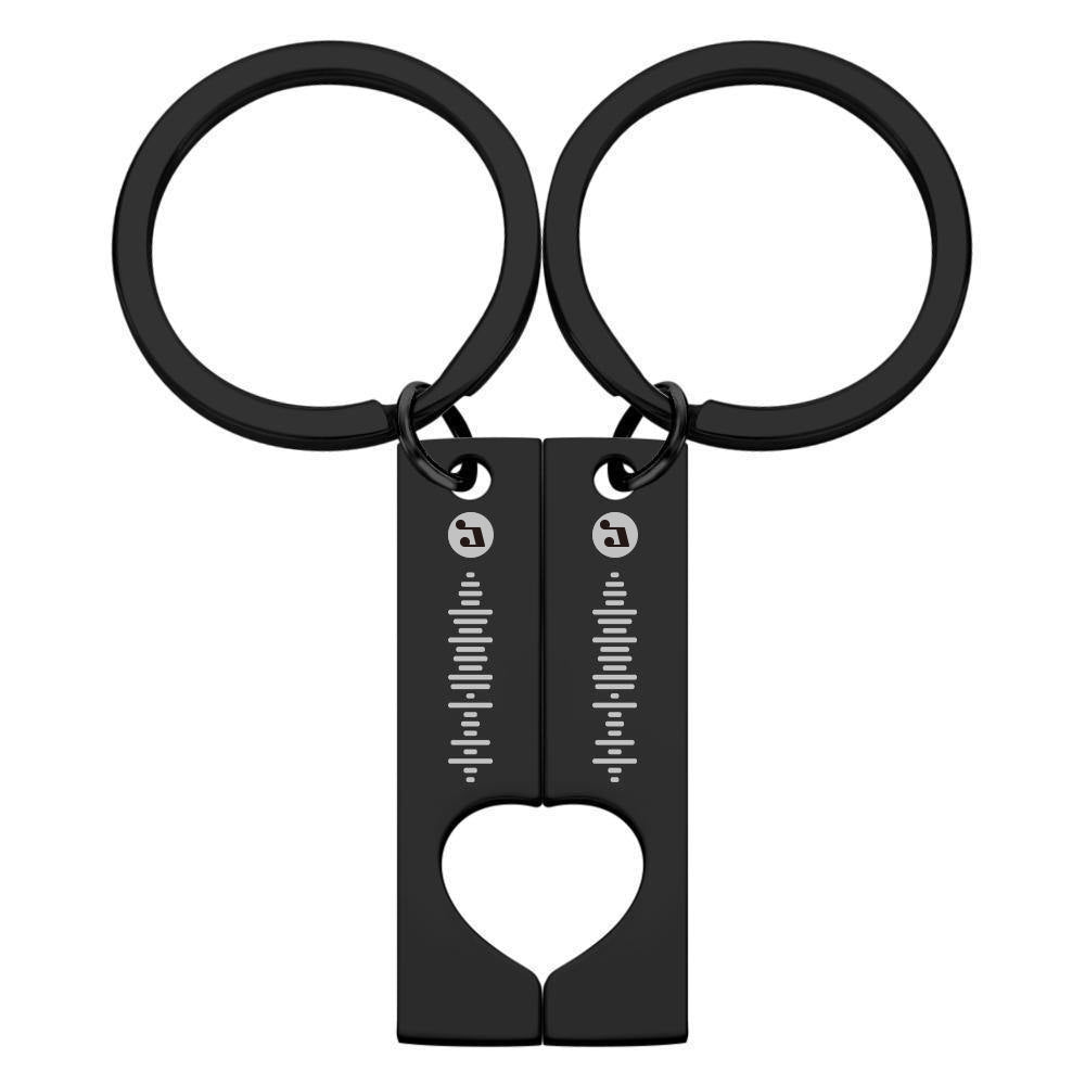 Gift‑ready presentation of personalised Spotify keyring in a box – perfect wedding or Valentine’s Day present for friends and family