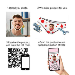 Custom Face Women's Panties Personalized Red Lips Briefs