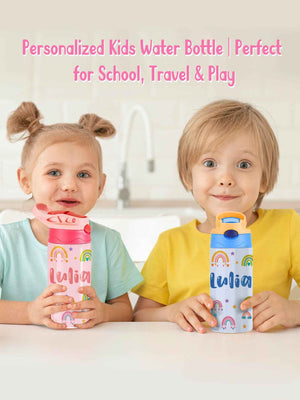 Custom Name Rainbow Stainless Steel Water Cup Children's Day Gift for Kids