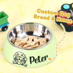 Personalized Pet Bowl Stainless Steel Dog Food Water Bowl Feeding Supplies Gift for Pet Owner