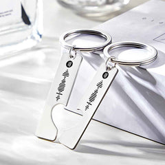 Custom Music Code Keyring With Text Gifts 4 Color