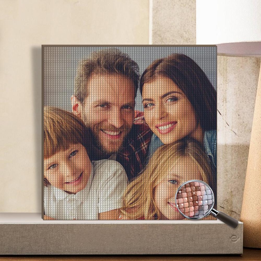 Customisation process: upload a high-resolution photo and receive a digital proof for your personalised 5D diamond painting kit