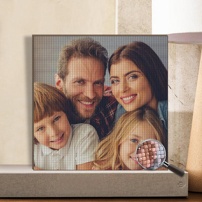 Customisation process: upload a high-resolution photo and receive a digital proof for your personalised 5D diamond painting kit
