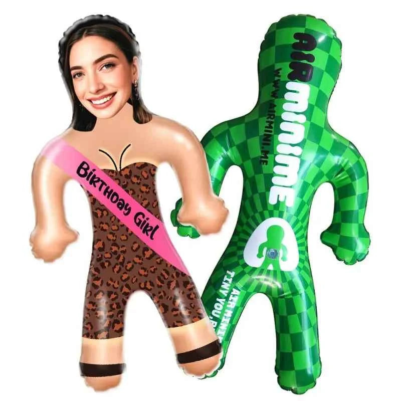 Custom Face Birthday Girl Blow Up Dolls Funny Inflatable Balloon Custom Air Doll for Party Favors