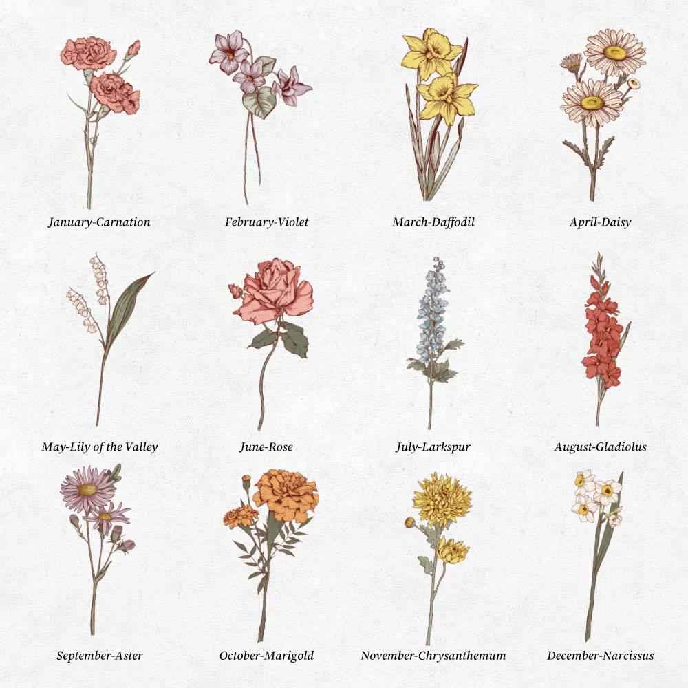 Custom Name & Text Birth Flower Wooden Money Box - Personalized Storage