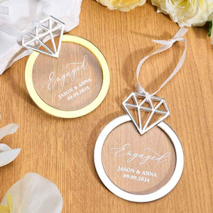 Personalized Engagement Ornament with Name Engaged Ornament Gift for Couple