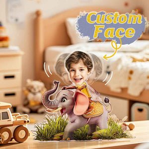 Personalized Face Kids and Animal Shaking Head Standee Gift for Kids