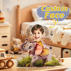 Personalized Face Kids and Animal Shaking Head Standee Gift for Kids