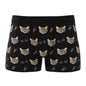 Range of custom cat face boxer shorts in multiple colours (black, white, red, blue, green, grey) — photo-printed personalised men's boxer briefs