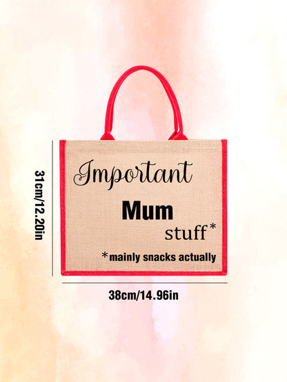 Close detail of sturdy handles and stitching on a personalised engraved jute tote bag — robust everyday carry bag