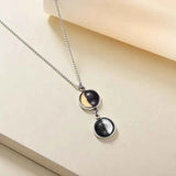 Custom Double Moon Phase Necklace Luminous Necklace Gift for Her