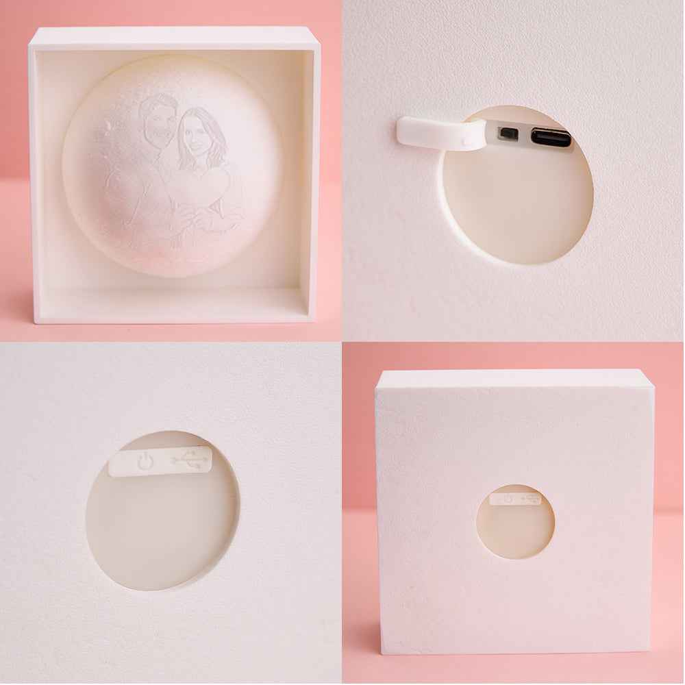 Personalized 3D Printed Photo Moon Light Gift for Lover