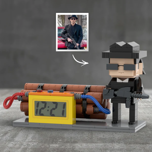 Personalised Lego-Style Figure Clock | Custom Gift for Him | Home Decor