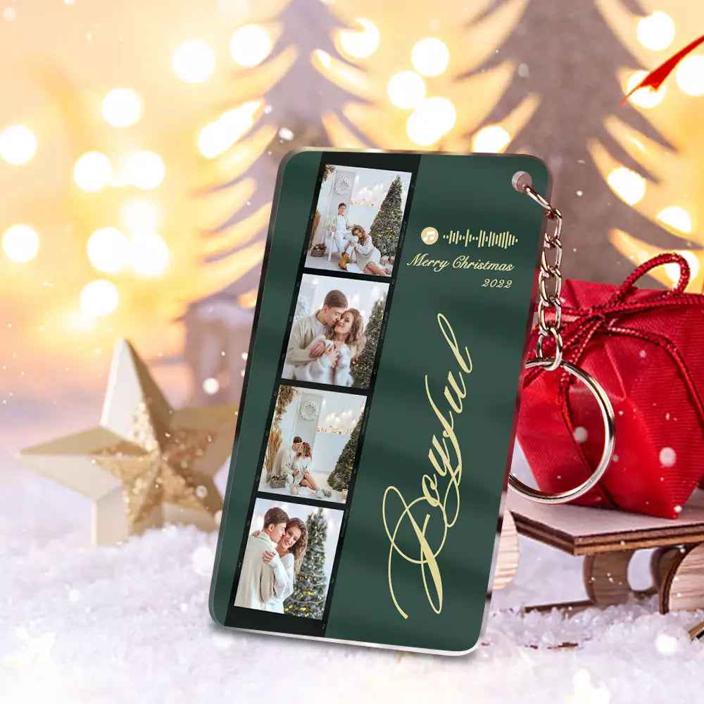 Christmas Gift Custom Glass Code Filmstrip Plaque/Keychain Four Colors Available