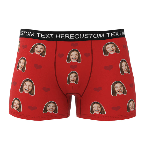 Personalised Heart Photo Boxer Briefs | Custom Men's Underwear