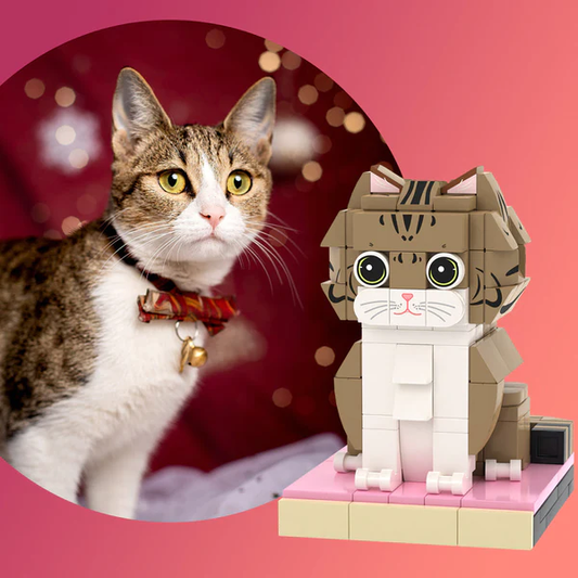 Custom Dragon-Li Brick Figures Fully Body Customizable 1 Cat Photo Small Particle Block Customized Cat Only - PhotoOnGifts