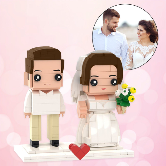 We Get Married Fully Body Customizable 2 People Custom Brick Figures Brick Me Figures - PhotoOnGifts