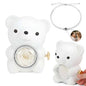 Multiple angle views of personalised photo projection bracelet and rose bear giftbox – ideal romantic gift ideas for her