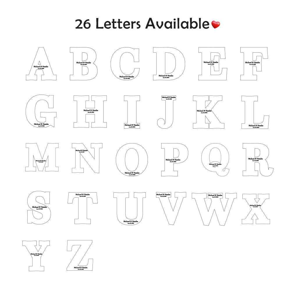 Personalized Black Wooden Name Sign Custom Letter Guest Book Wedding Guest Book