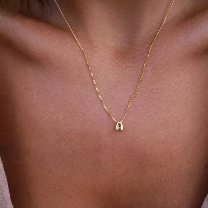 Personalised 3D Bubble Letters Name Necklace - Unique Gift for Loved Ones