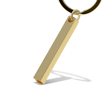 Gift-ready presentation of personalised stainless steel music keychain in stylish packaging — perfect wedding or valentines gift