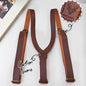 Detail of metal clip and leather join on personalised suspenders — durable construction ideal for groomsmen gifts