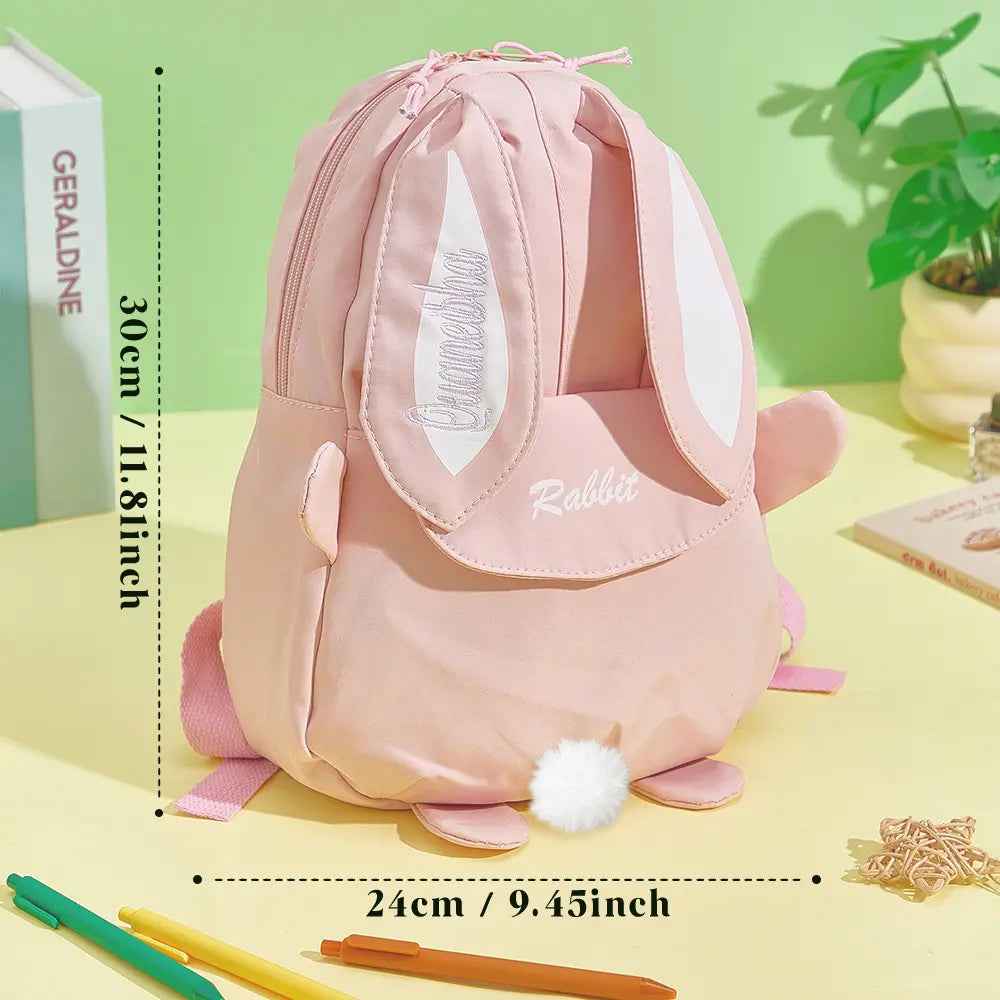 Personalized Name Embroidery Backpack Custom Mini Rabbit Backpack School Bags Gift for Kids