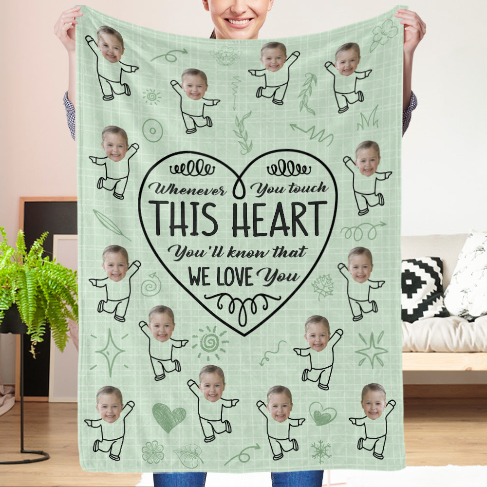 Personalised Photo Blanket for Dad | Custom Face Gift | Dad Blanket UK